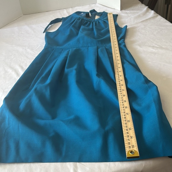 J. Crew Blue Pleated Halter Sheath Dress - Picture 8 of 9
